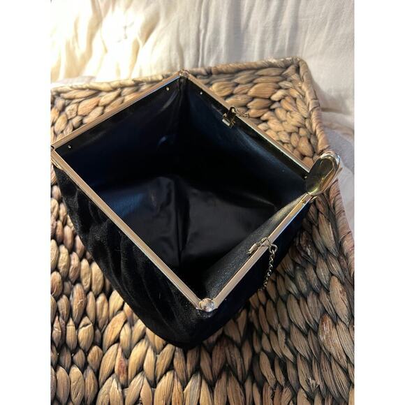 Vintage Black suede Harry Levine HL Clutch made in the USA - Picture 6 of 8